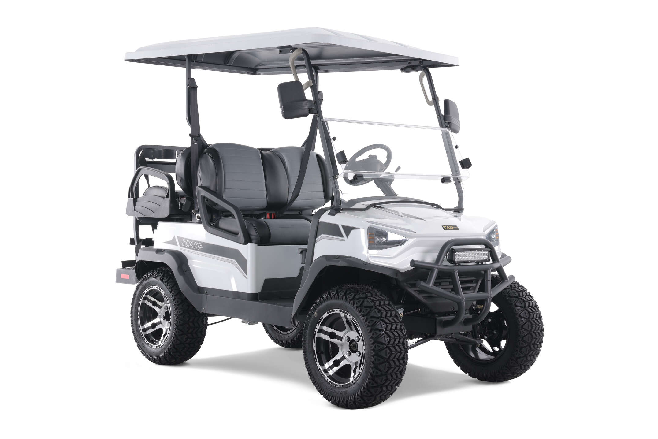 TAO_Motors_Champ_golfcart_front_pass_3Q_white